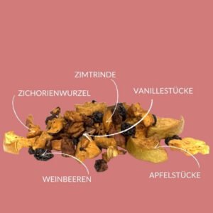 Früchtetee Apfelstrudel mit Apfelstücken, Zimt und Vanille – aromatisch & wohlig
