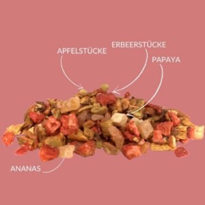 Früchtetee mit Erdbeeren und Apfelstücken – mild & fruchtig wie ein Obstgarten