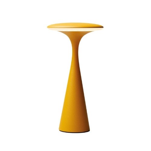 UFO Tischlampe kabellos, dimmbar mit Touch – Designleuchte in Weiß, Gelb oder Metallic-Orange bazarlovers.com
