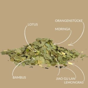 Kräutertee Pures Leben mit Zitronengras, Apfelminze & Blüten – frisch & harmonisch