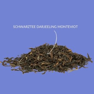 Darjeeling Monteviot TGFOP1 – eleganter Schwarztee mit blumiger Note und goldener Tasse.