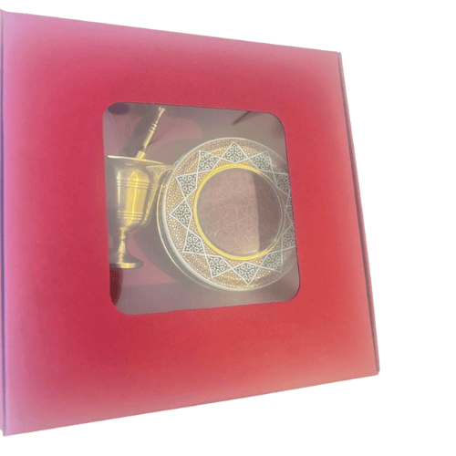 safrangeschenkset6 Safran Geschenkset – 3 g Safran in Khatam-Dose mit traditionellem Messingmörser. Edles Set für Küche, Kultur und als Geschenkidee.