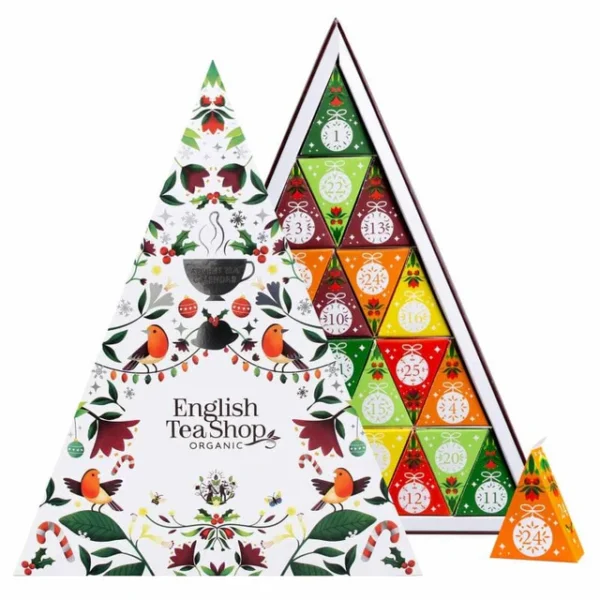 adventskalender-teebuch-bio-24-x-chai-fruchtetee-krautertee-in-pyramidenbeutel- – Bio Tee Adventskalender mit 25 Pyramidenbeuteln Frontansicht